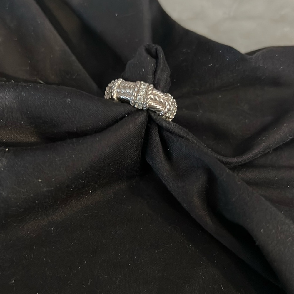 Judith Ripka Sterling Silver and CZ Ring Size 6